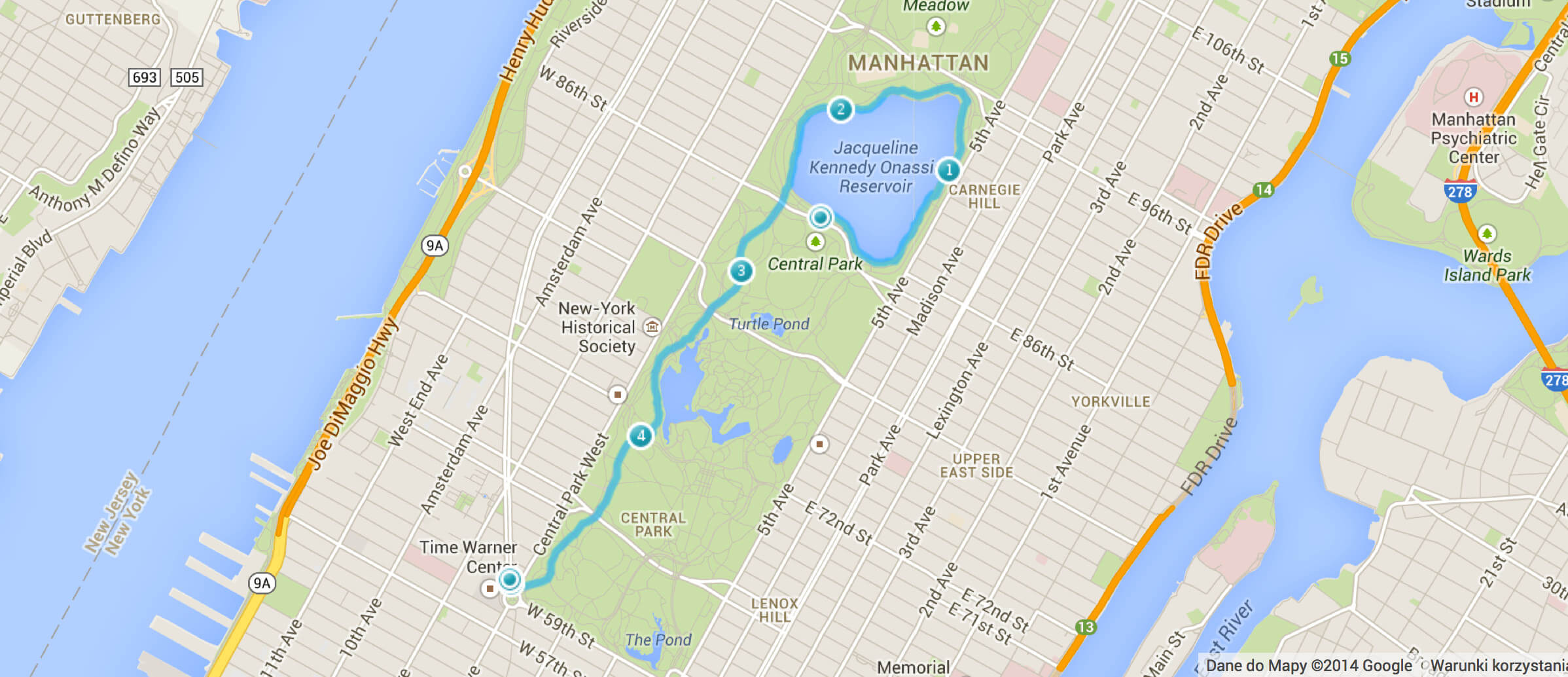 Dla porównania – mój pierwszy bieg w NYC, o którym pisałem wam 3 tygodnie temu. Central Park, 5 kilometrów. Byłem po nim wykończony i zniechęcony.