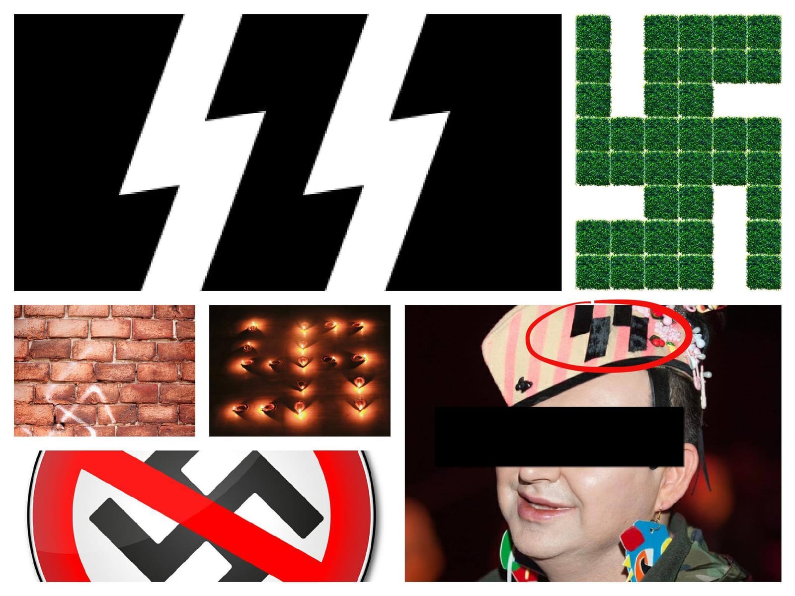 Symbole polityczne i publicysta kolaz
