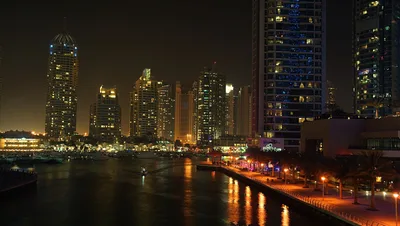 Dubai Marina by night