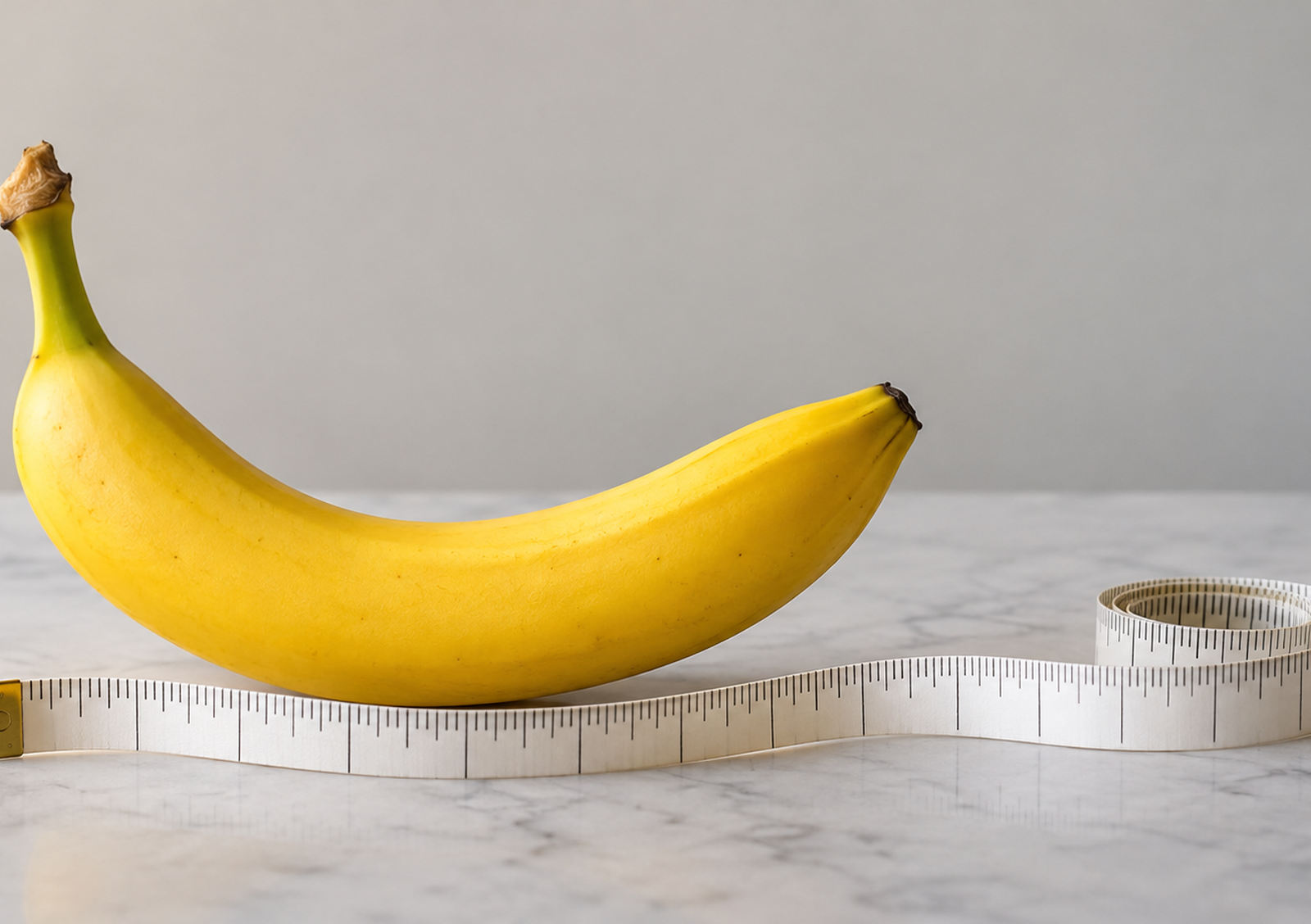 Banan przy miarce